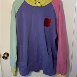 teddy fresh colorblock hoodie